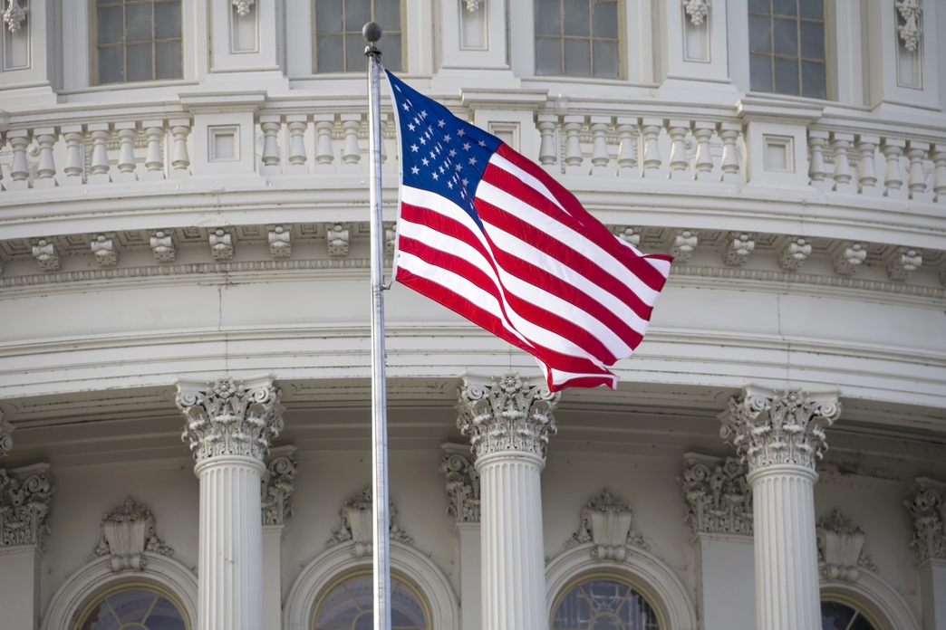 US Congress w flag portico shutterstock_150003068