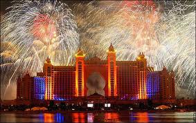 The Fireworks display over The Atlantis Resort Dubai