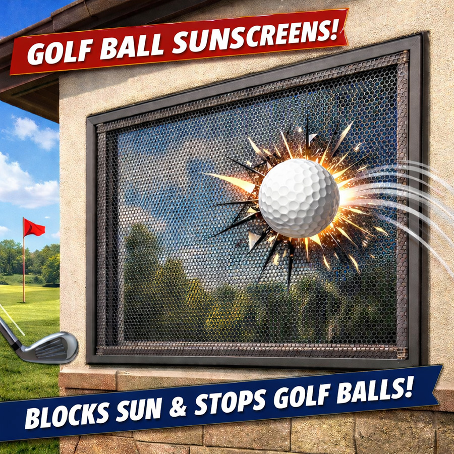 Golf ball impact on solar screen